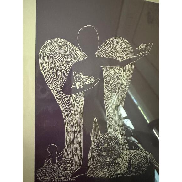 Signed numbered framed Print by Susan M. Sablon 2003, A Message of Faith 11x9” - Picture 13 of 14